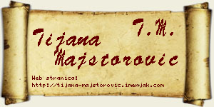 Tijana Majstorović vizit kartica